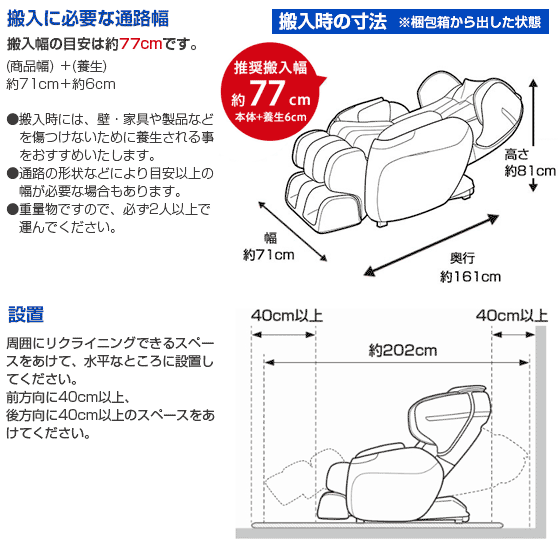 搬入に必要な通路幅